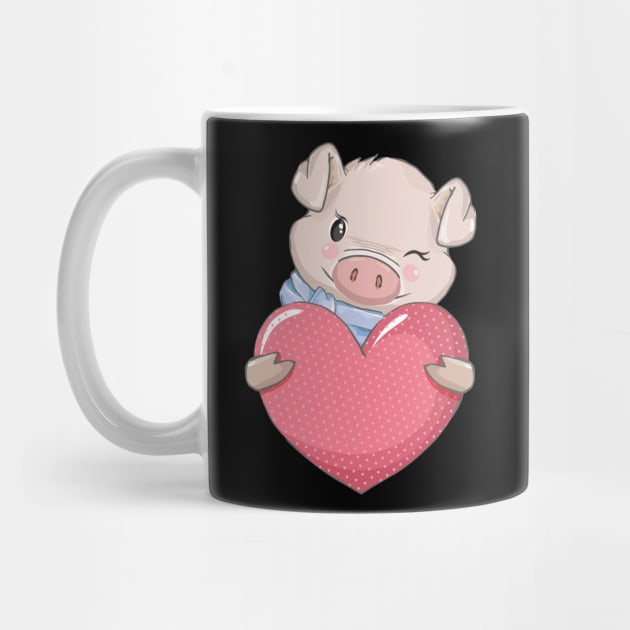 Cute Valentine Pig by TeesByKimchi